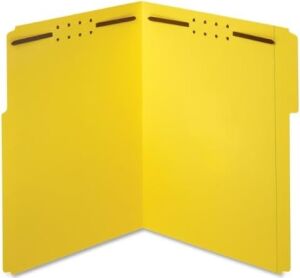 Pendaflex Bağlantı Elemanı Klasörleri, 1/3 Kesim, Güçlendirilmiş Tab, 2 Bağlantı Elemanı, Mektup Boyutu, Sarı, Kutu Başına 50 Klasör (22940)