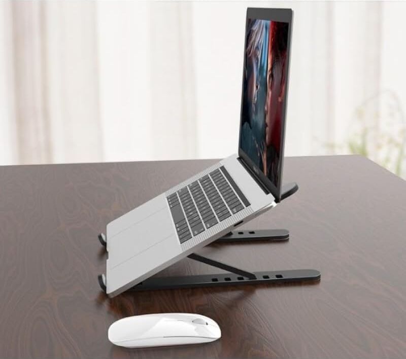 Bybaby Yükseklik Ayarlı Plastik Laptop Standı, Kolay Kurulum, Taşınabilir, Ergonomik ve Konforlu, Bilgisayar Standı