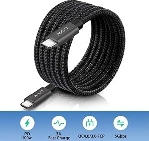 Solid 100W 5A Type C To Type C iPhone 15 Pro Max Plus Hızlı Şarj ve Data Kablosu Halat Örgülü Space Gray (50 Cm)