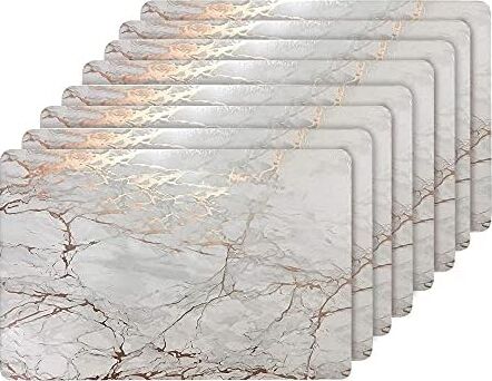 Mermer Mantar 30,48 cm x 45,72 cm Dikdörtgen Altın Altlıklı Set