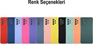 Galaxy A72 ile Uyumlu Kapak ile Uyumlu Içi Kadife Kamera Korumalı Lansman Silikon Kılıf - Siyah