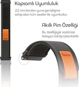 ile Uyumlu Travel Loop 22MM Kordon Gt6/gt6 Pro/gt5/gt5 Pro/gt4/gt3/gt3 Pro/gt2/gt2 Pro 46MM Için Rahat Kumaşlı Gt6 Pro Kordon Terletmeyen Konforlu Tasarım Gt6 Kordonu