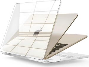 MacBook Air 15,3 ile Uyumlu M5 (A3448) M4 (A3241) M3 (A3114) M2 (A2941) Polikarbonat Sert Koruyucu Çizilme ve Darbe Önleyici Kılıf (Super Şeffaf, 15 Inç 2023-2026)