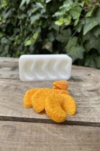 Concept Mandalina Dilimi Dörtlü Mum Kalıbı (Silikon) (Küçük Süsleme Kalıbı) 1 Adet
