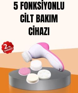 Derin Temizleme ve Masaj Için 5 Başlıklı Yüz Cilt Bakım Aleti