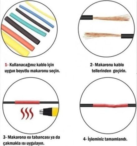 560 Parça Isıyla Daralan Makaron Kablo Koruyucu Set, Elektrik Kablosu Için Isıya Dayanıklı Koruyucu, Kutulu, Çeşitli Boyutlarda
