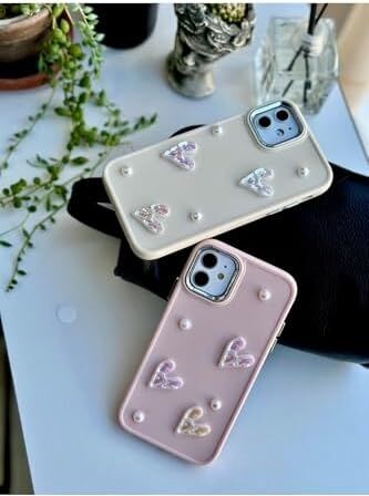 Iphone 11 Uyumlu 3D Oyuncaklı Taş Kalp Tasarımlı Yumuşak Silikon Kılıf - Kremtaşkalp