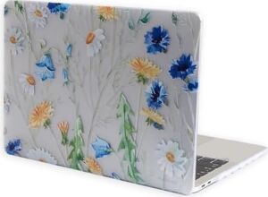 MacBook Pro Retina 13 Inç Kılıf A1425 A1502 Uyumlu Tropikal Yaprak ve Çiçek Desenli Sert Kapak Hard Case Ince Hafif Laptop Koruyucu R-622