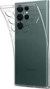 Galaxy S22 Ultra ile Uyumlu Kılıf, Şeffaf Silikon Kamera Korumalı S22 Ultra Için Kılıfı