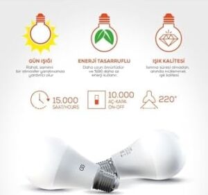 10'lu LED Ampul 7W Gün Işığı E27 (4000K 220-240V)