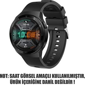 Xiaomi Amazfit Gtr 47MM Için Kordon, Silicone Rapidbands Siyah