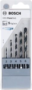 Professional 5 Parçalı Pointteq Altıgen Matkap Seti (Metal Için, Ø: 2-6 Mm, Çalışma Uzunluğu: 24-57 Mm, Toplam Uzunluk: 60-98 Mm, ¼ Inç Altıgen Şaft, Darbeli Matkap ve Matkap Aksesuarı)