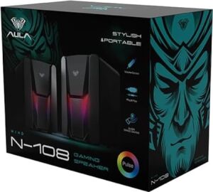 Aula N-108 1+1 Usb/aux 2.0 Rgb Masaüstü Gaming Oyuncu Hoparlör Speaker Ses Sistemi