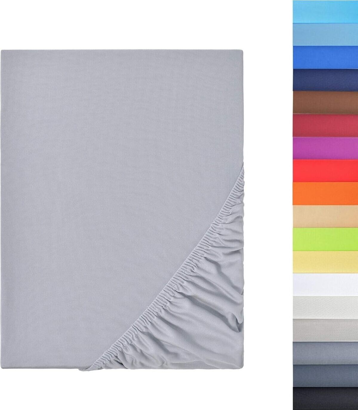 Ezgi ORGANIK%100 Pamuk Lastikli Bebek Çarşafı Geniş Ölçü Aralığı Gri 60X120 Cm, Bebekcrsf