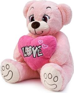 Pembe Love Kalpli Hollywood Pelüş Sevimli Ayıcık,doldurulabilir Oyuncak,love Kalpli,aşık Ayıcık,sevgilier Günü Ayı,kawaii,