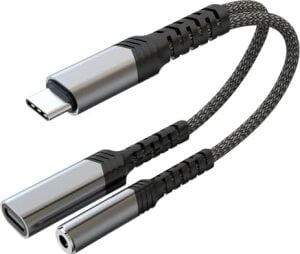 Awınlı USB C - 3,5 mm Kulaklık ve Şarj Aleti Adaptörü, 2'si 1 Arada Aux - USB C Ses Jakı ve Pd Hızlı Şarj Adaptörü, iPhone 16 15 Pro Max, Galaxy S24 S23 S22, Piksel, iPad Pro Için Uygundur