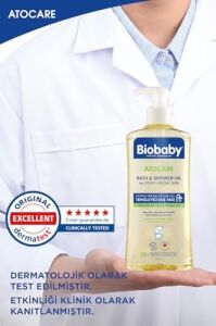 Biobaby Atocare Duş Yağı 500 ml – Atopiye Eğilimli Bebek Ciltleri Için, Seramid Kompleksli, Omega 3-6, Yulaf Ekstresi ve Prebiyotik Içerikli Temizleyici Yağ
