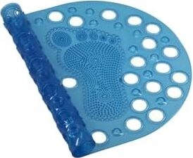 Premium Serisi Banyo - Küvet Içi Kaydırmaz Vantuzlu Ayak Desenli Paspas 66,5 x 36,5 Cm, Mavi