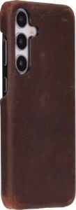 Samsung Galaxy S25 Plus Uyumlu, Hakiki Deri, El Yapımı Arka Kapak, Antik Kahve