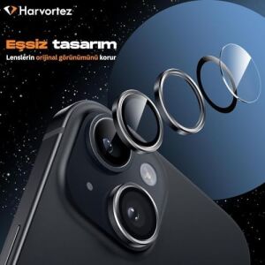 iPhone 11,11 Pro,11 Pro Max,12,12 Pro Için, Kamera Lens Koruyucu, Basit Kurulum, Hd Berrak Görüntü, Metal Çerçeve, 9h Temperli Cam, Çizilmeye Dayanıklı, Camera Lens Protector (Siyah)
