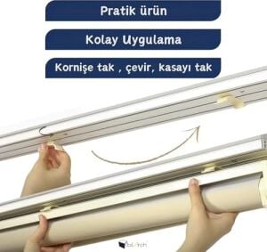 Pratik Stor Perde Kornişe Takma Aparatı Küçük Boy Kaliteli 10 Adet