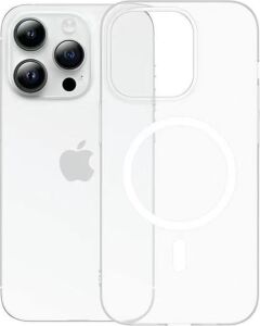 iPhone 15 Magsafe Uyumlu Şeffaf Sert Telefon Kılıfı Manyetik Hizalama Ince Hafif Darbe Dayanıklı Kamera Korumalı Koruma Kapak Şeffaf