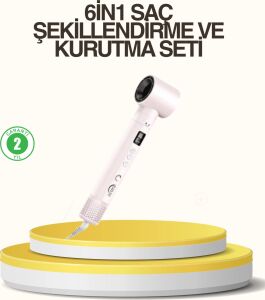 Motorlu LCD Ekranlı Saç Şekillendirme Seti