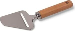 Paslanmaz Çelik Ahşap Saplı Peynir Spatulası | Ahşap Saplı Peynir Rendesi – Şık ve Fonksiyonel Sunum Aracı