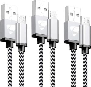 Micro-Usb Hızlı Şarj Kablosu, 1 Metre, 2.1A, Kopmaz Naylon Örgülü Veri Kablosu, , Xiaomi ve Micro-Usb Girişli Tüm Cihazlar ile Uyumlu, 1 Yıl Garantili