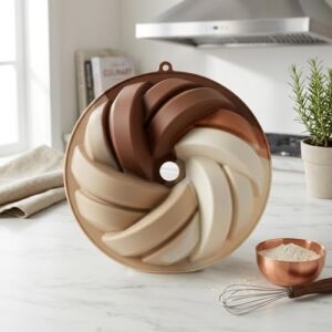 Rüzgar Gülü Tasarımlı Silikon Kek Kalıbı - Yüksek Isıya Dayanıklı, Yapışmaz ve Esnek Girdap Pasta Kalıbı (26X8 Cm, 1 Adet)