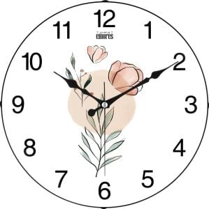 36 cm Gerçek Cam Sessiz Mekanizma Duvar Saati