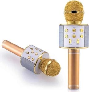Karaoke Mikrofon Dahili Hoparlörlü Sd-Usb-Aux Girişli Bluetooth Hoparlör