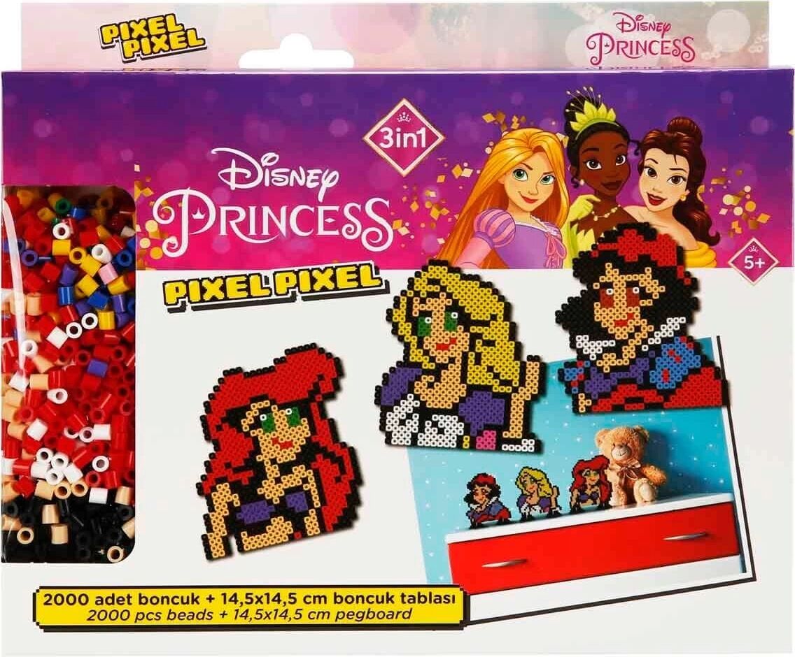 3in1 Disney Princess Pixel Pixel Boncuk Aktivite ve Oyuncak Seti S00005169