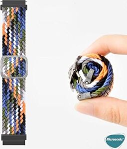 Xiaomi Watch S1 Active Için Kordon Braided Loop Band Siyah Beyaz