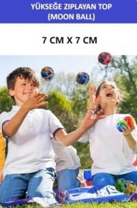 Zetconcept Moon Ball Yüksek Zıplayan Top, Kamuflaj Desenli, Süper Eğlenceli Uzay Topu, 4+ Yaş