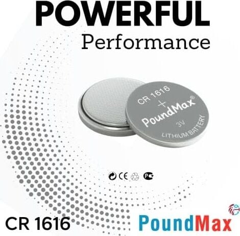 Poundmax 10 Adet 1616 CR1616 DL1616 3V Lityum Madeni Para Pil