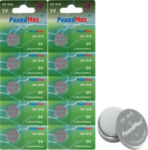 Poundmax 10 Adet 1616 CR1616 DL1616 3V Lityum Madeni Para Pil