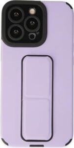 iPhone 14 Pro Max Uyumlu Mega Standlı Silikon Kılıf Lila – Entegre Standlı, Darbe Emici, Kamera & Ekran Korumalı, Yumuşak Esnek Telefon Kılıfı