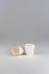 Porselen Ekin 2 Parça Mug Bardak, Siyah Fileli