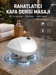 Derin Masaj Sağlayan Elektrikli Kafa Masaj Aleti