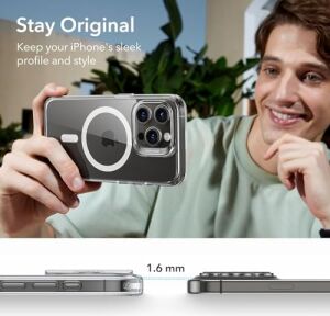 iphone 15 Pro Magsafe ile Uyumlu Şeffaf Kılıf Silikon Darbe Emici Tam Koruma Kapak Air iphone 15 Pro Manyetik Şarj Kılıfı
