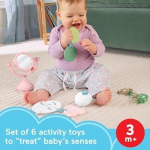 Bebek Oyuncakları Mini Me Moments Öz Bakım Duyusal Set 6 Parça Çıngırak & Diş Kaşıyıcı Aktiviteler Yenidoğan Yaş 3+ Ay