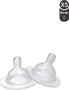Silikon Anti-Kolik 2'li Biberon Emziği X-Small 0+ Ay
