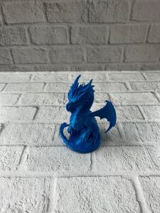 12 cm Mavi Ejderha Figürü Koleksiyonluk Dekoratif Biblo