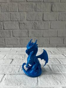 12 cm Mavi Ejderha Figürü Koleksiyonluk Dekoratif Biblo