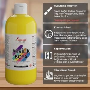 Sarı Akrilik Boya 500 gr