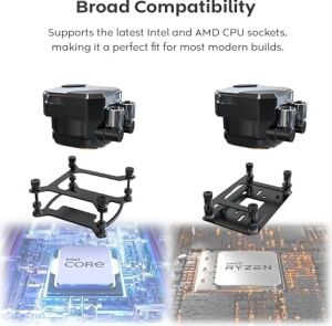Hyperflow Silent 360 Beyaz – Ultra Sessiz Aıo Sıvı Cpu Soğutucu, 3100 Rpm Pompa, Üçlü Sessiz Fanlar, Üstün Isı Dağılımlı Yüksek Verimli Radyatör, Intel ve Amd Uyumlu
