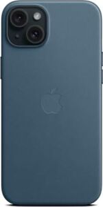 Apple iPhone 15 Plus Için Magsafe Özellikli Mikro Dokuma Kılıf - Pasifik Mavisi ​​​​​​​