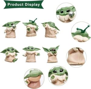 Senon 6 Lı Set Sevimli Bebek Yoda Ürün Koleksiyonu Dekoratif Biblo Masa Süsü Hediyelik Eşya