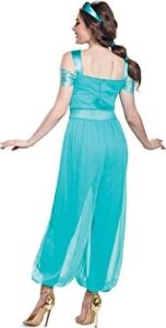 Kadın Jasmine Deluxe Yetişkin Kostümü, Turkuaz, Turkuaz, M (8-10)